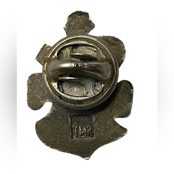 Vintage Black Silver HARLEY Enamel Pin with back - Picture 4 of 5